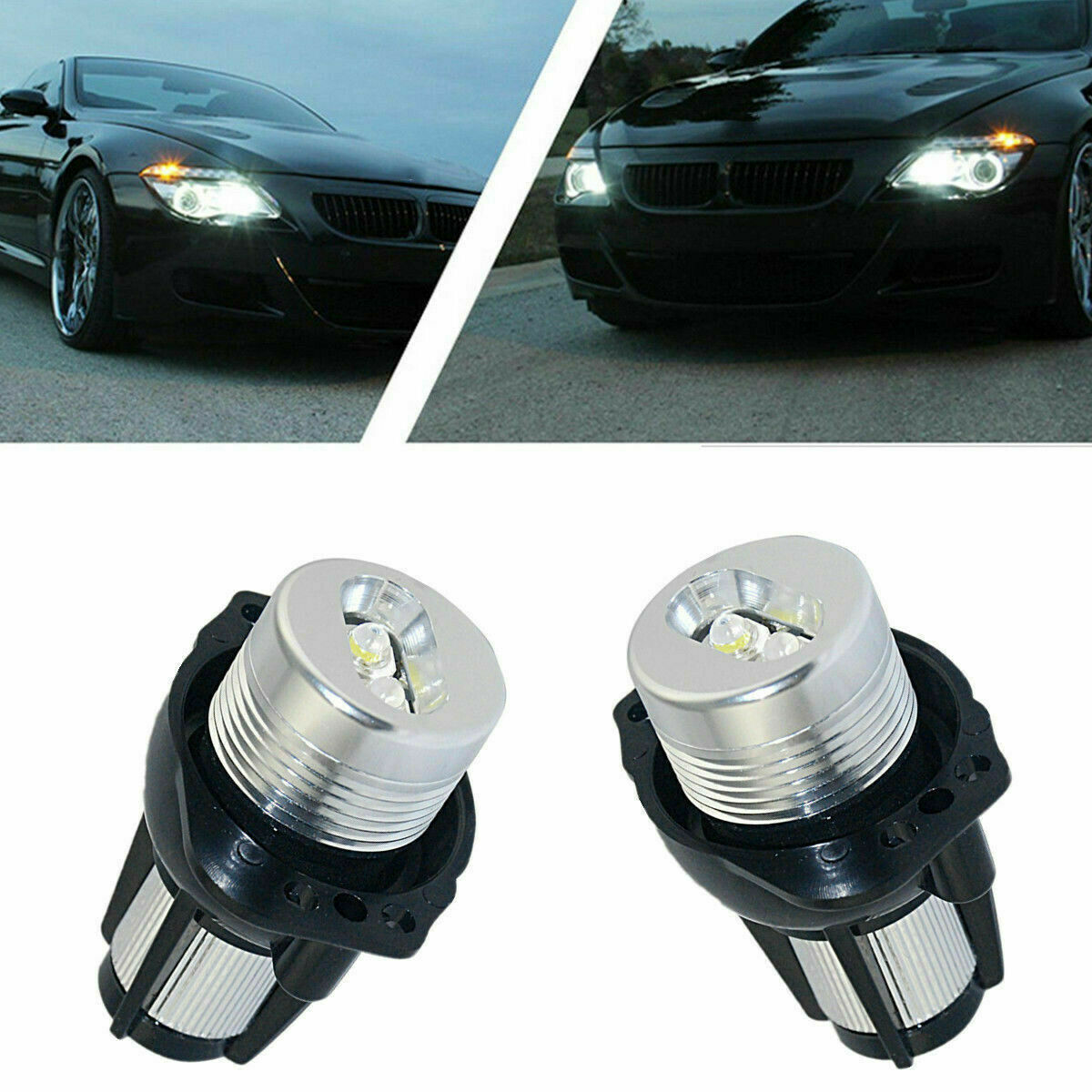 6000K LED Angel Eyes Halo Ring Marker Light Bulb Lamp For BMW E90 E91 Error Free