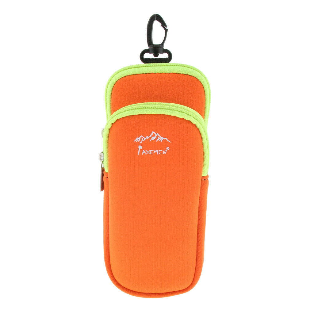 Sports Mobile Phone Interphone Holder Storage Bag Climbing Running Orange
