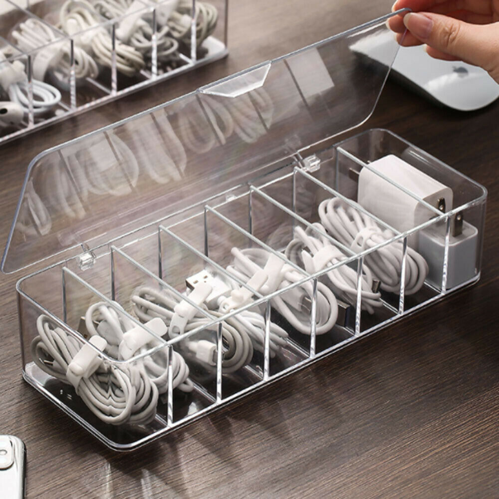 Cable Storage Box Power Strip Wire Case Anti Dust Charger Socket Organizer