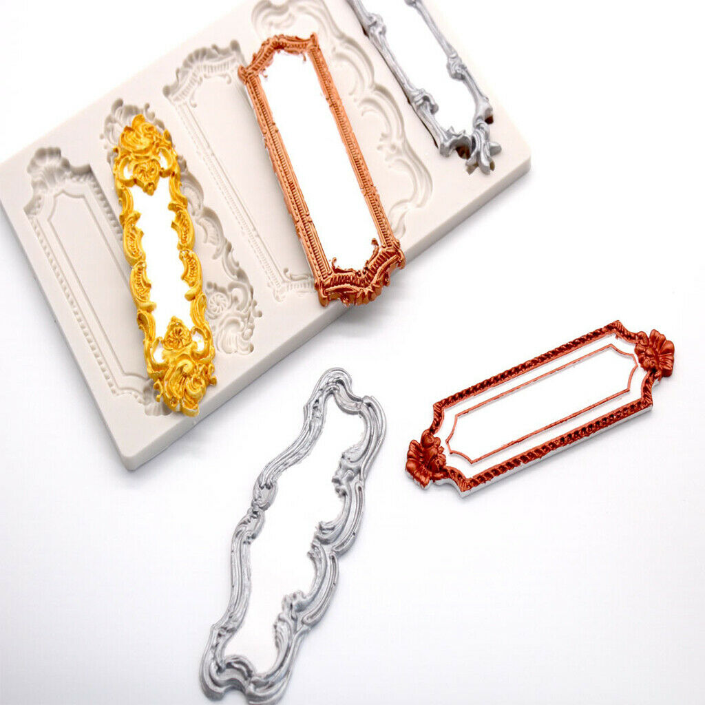 DIY Frame Style Sugar Craft Silicone Moulds Cake Decor Baking Accessory