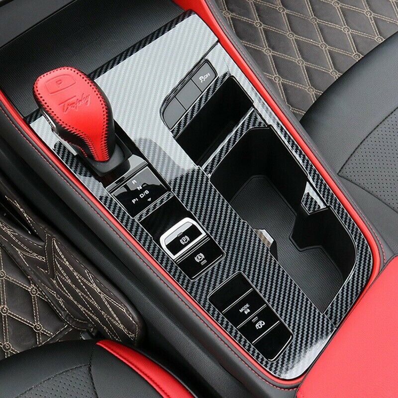 for MG 6 MG6 2020 2021 Carbon Fibre Car Central Control Gear Shift Panel DecM2O5