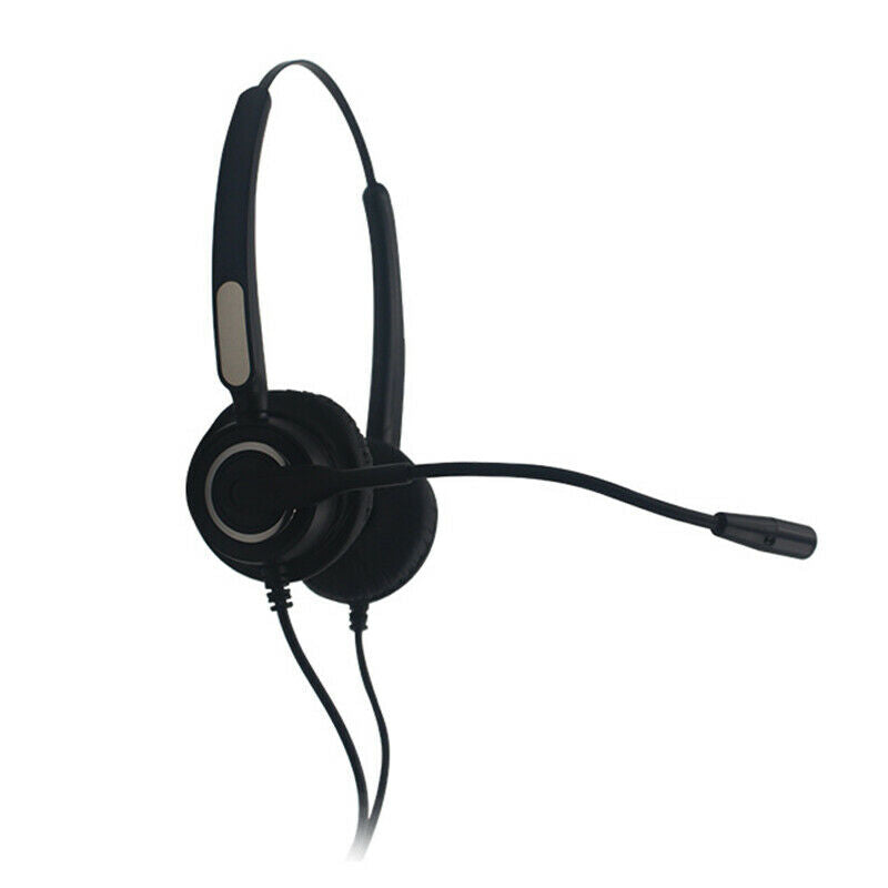 4-Pin RJ9 Call Center Office Noise Cancelling Corded Headset Headphone with MiT8