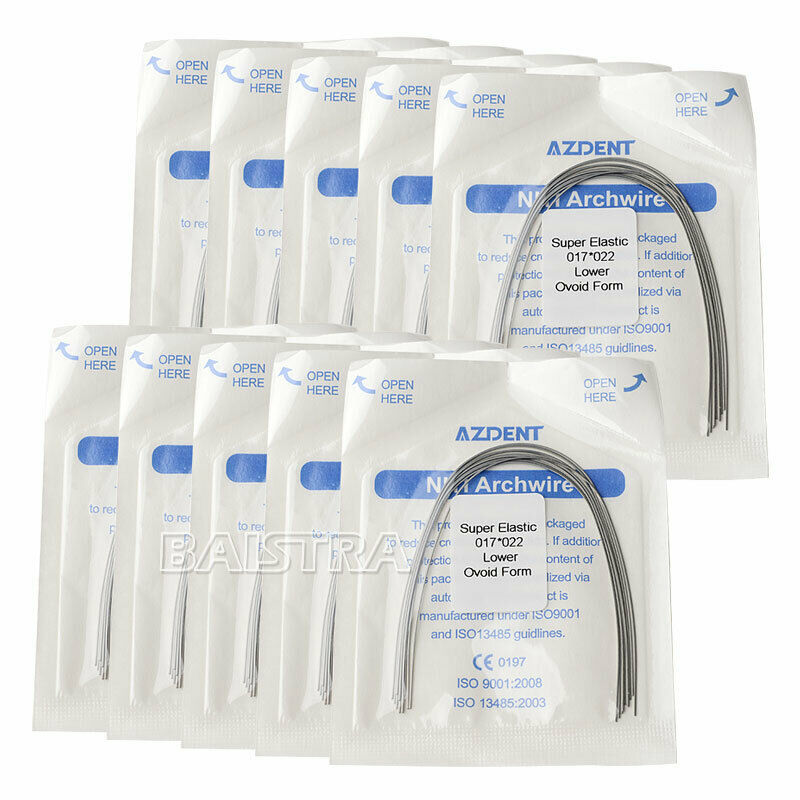 20XDental Ortho Niti Arch Wires 17*22Lower Rectangular Ovoid Super Elastic
