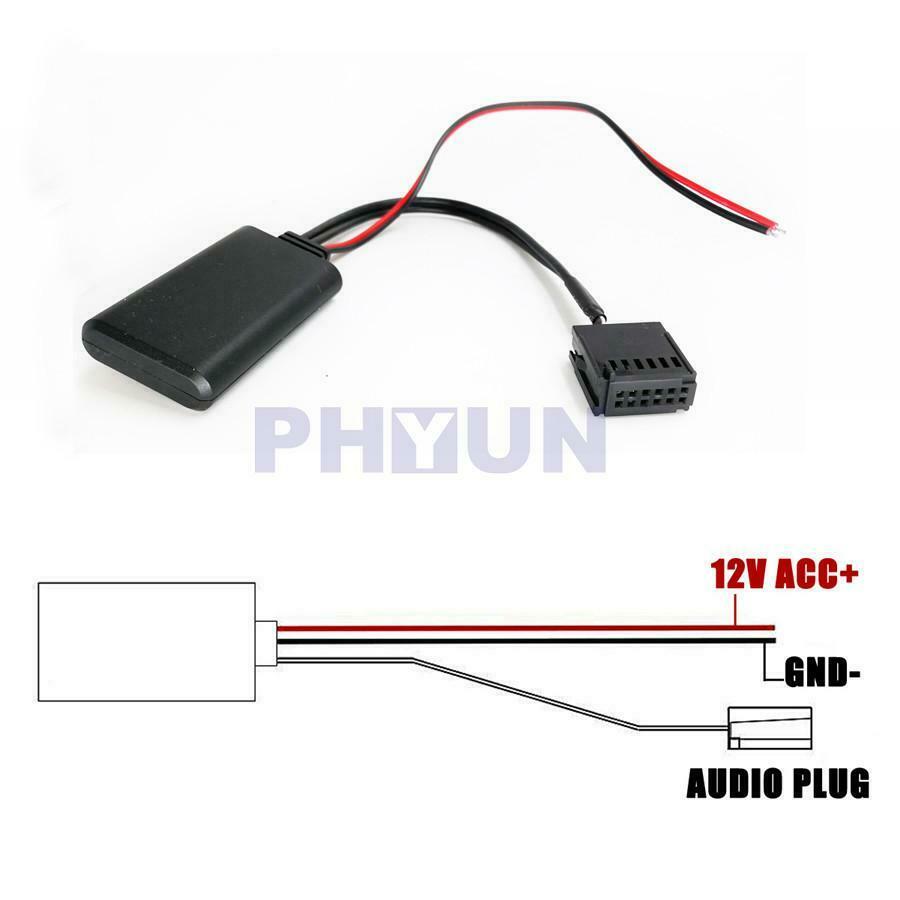 6000CD Bluetooth Module AUX-IN Cable Wireless Audio Adapter For Focus Plug Play
