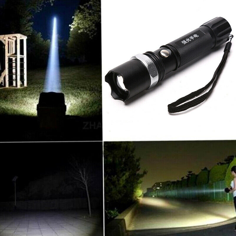 Portable Aluminum Super LED Flashlight Rotating Adjustment For Camping EmergBDA
