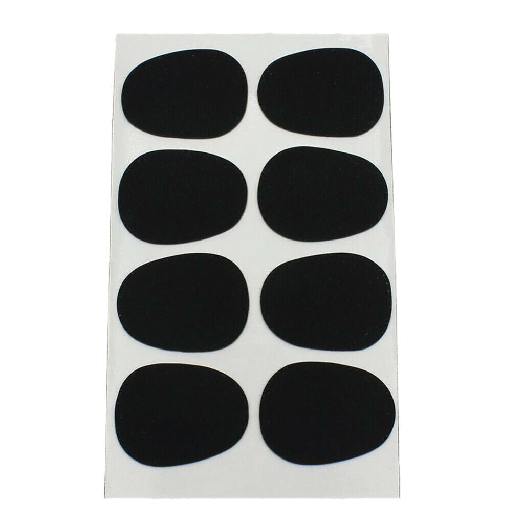 Pack of 8 Adhesive Saxophone Mouthpiece Patches Pads 0.3mm Black DIY Tenor Sax