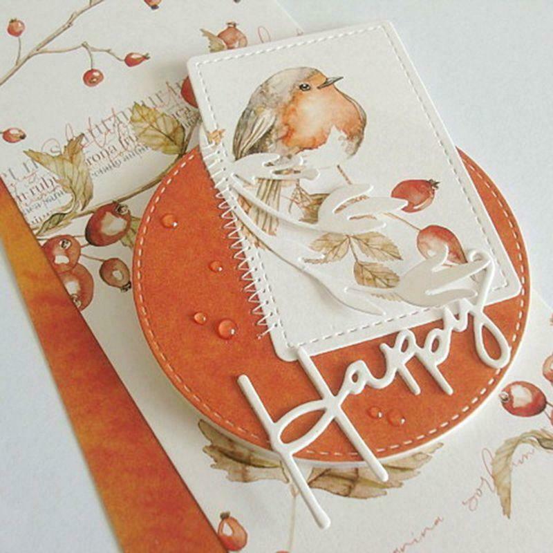 Happy Birthday Metal Cutting Dies Stencil Scrapbooking DIY Album Stamp Embossing