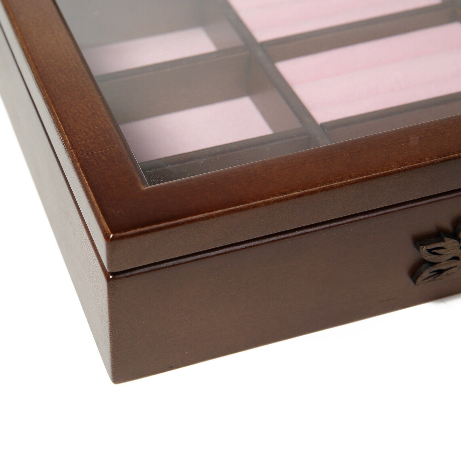 Wooden Jewelry Storage Box Watch Earring Bracelet Display Organizer Case