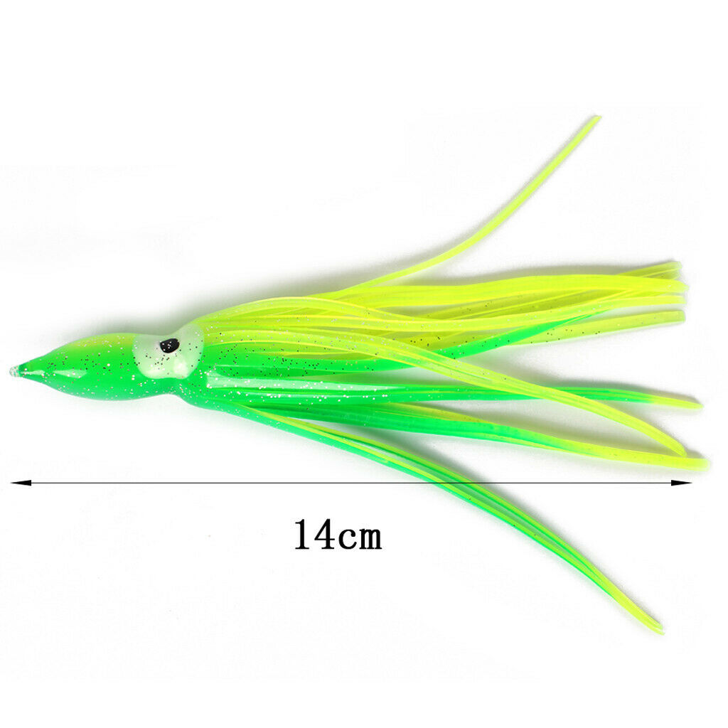 10pcs Fishing Lures Squid Octopus Skirts Lures Soft Baits Crankbaits M