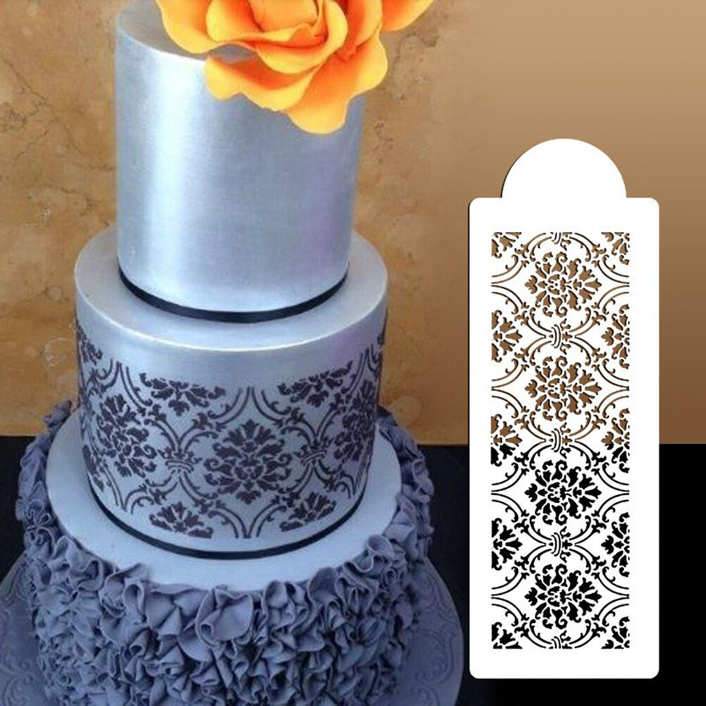 Plastic Cookie Cake Stencils Fondant Tool Decoration Cakes Weddings FlowersJ Fx