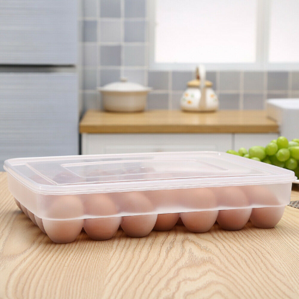 34 Grids Egg Storage Box Food Container Refrigerator Clear Egg Storage Box Rack