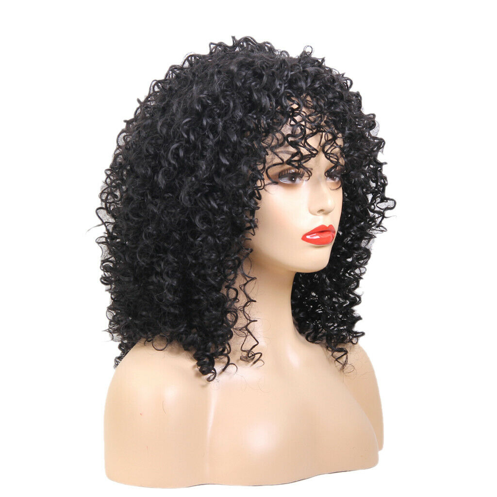 African American Style  Resistant Synthetic Hair Wigs +   Long Black
