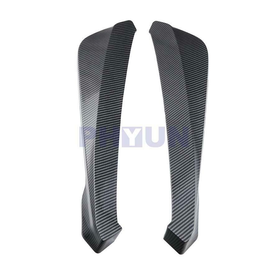 2x Carbon Fiber Look PP Car Rear Bumper Fin Canard Splitter Diffuser Spoiler Lip