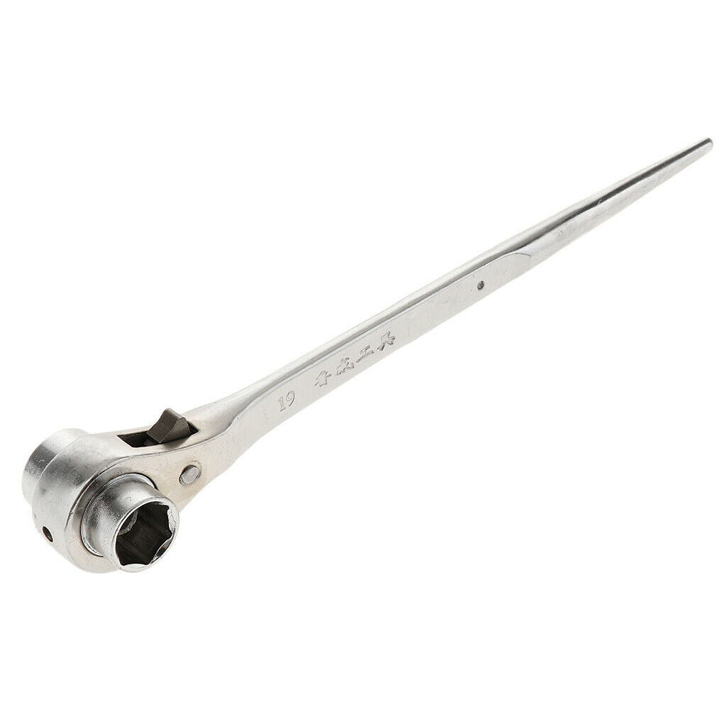 Ratcheting Socket Wrench Hand Tool Podger Hexagon Ratchet Spanner 19mm-22mm
