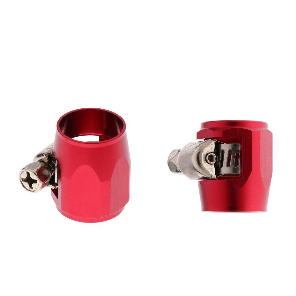 2X AN6 Hose End Finisher Aluminum Oil Water Pipe Clamp Outer Diameter
