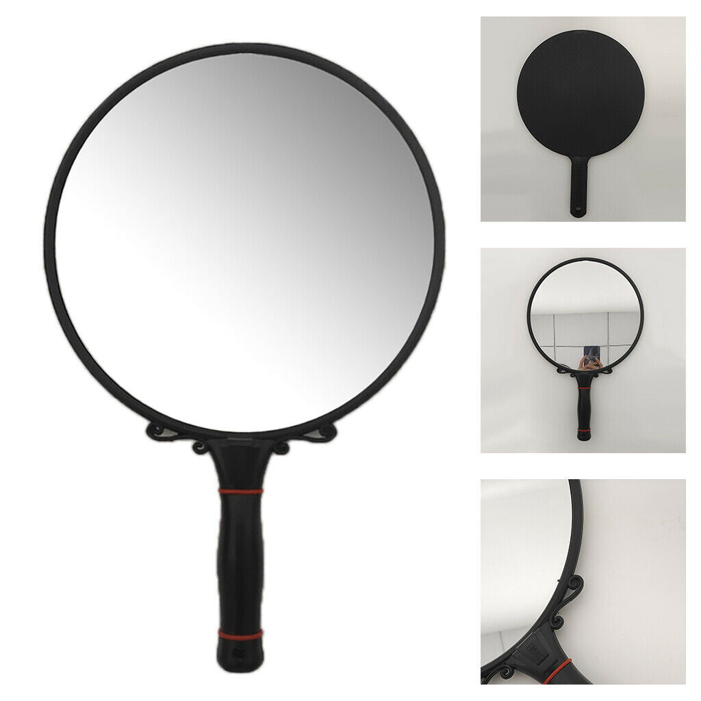 Round Hand Mirror Handheld Mirror with Handle for Hairdressers Large Viewing