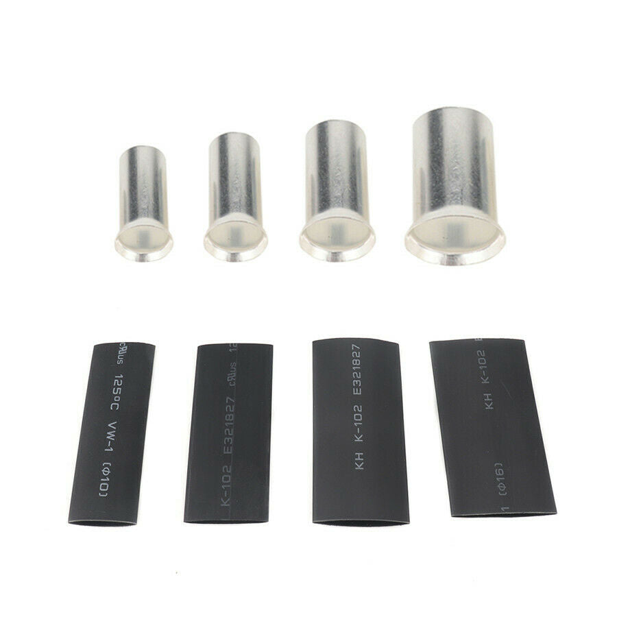 215Pcs Red Copper Terminal En Tube Bare End Cold Pressed Tube Terminal