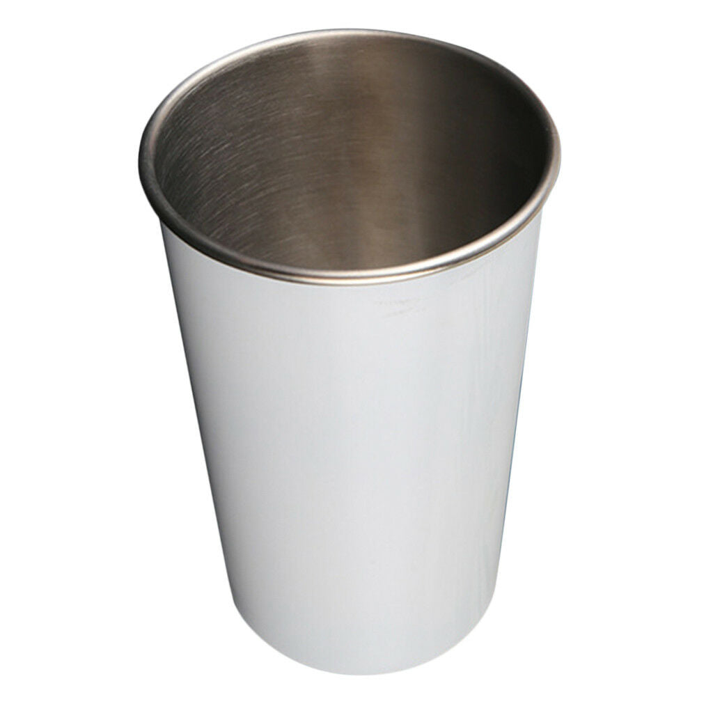Stainless Steel Pint Cups Water Tumblers Travel Camping Kids Cup White 500ml
