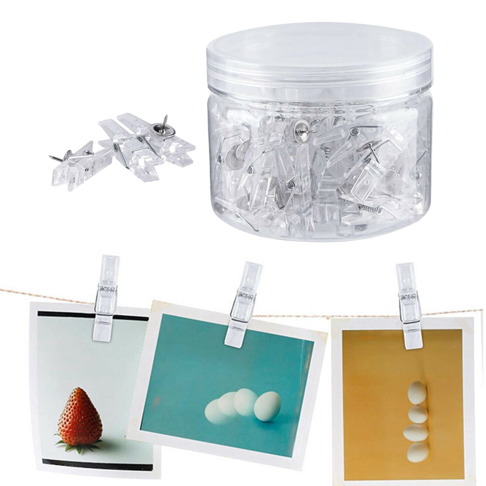 Push Pin Clips Travel Needle Points Cork Boards Thumbtacks Office Notes Clip