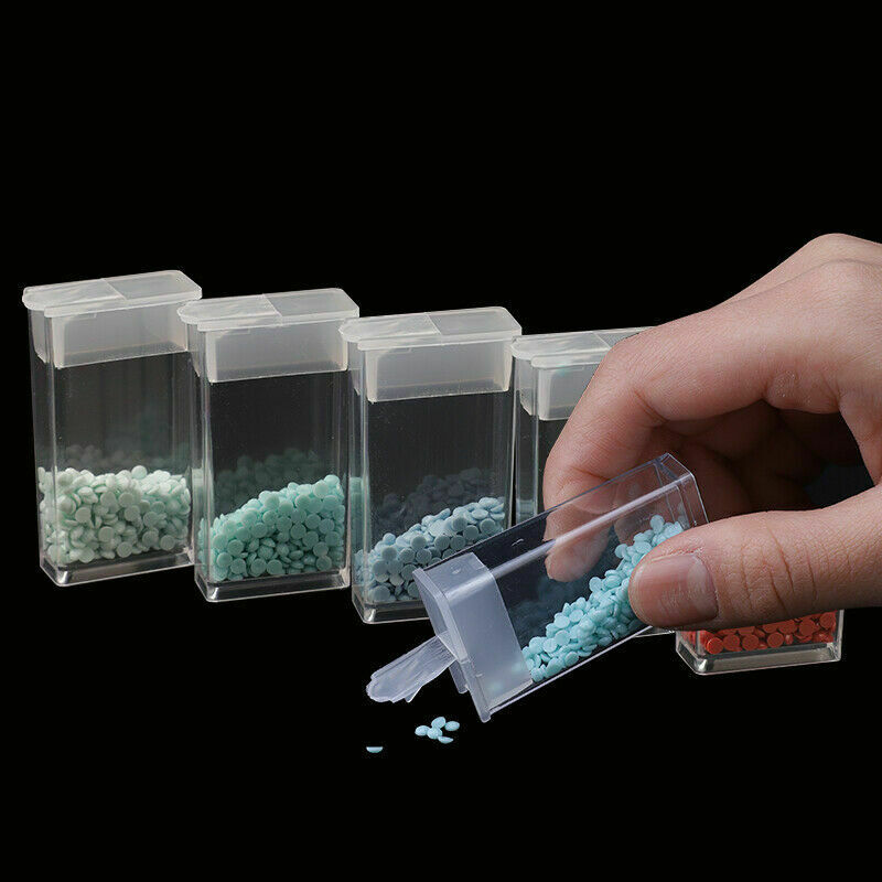 64x Diamond Painting Drill Storage Box Jewelry Beads Container with Labels Craft