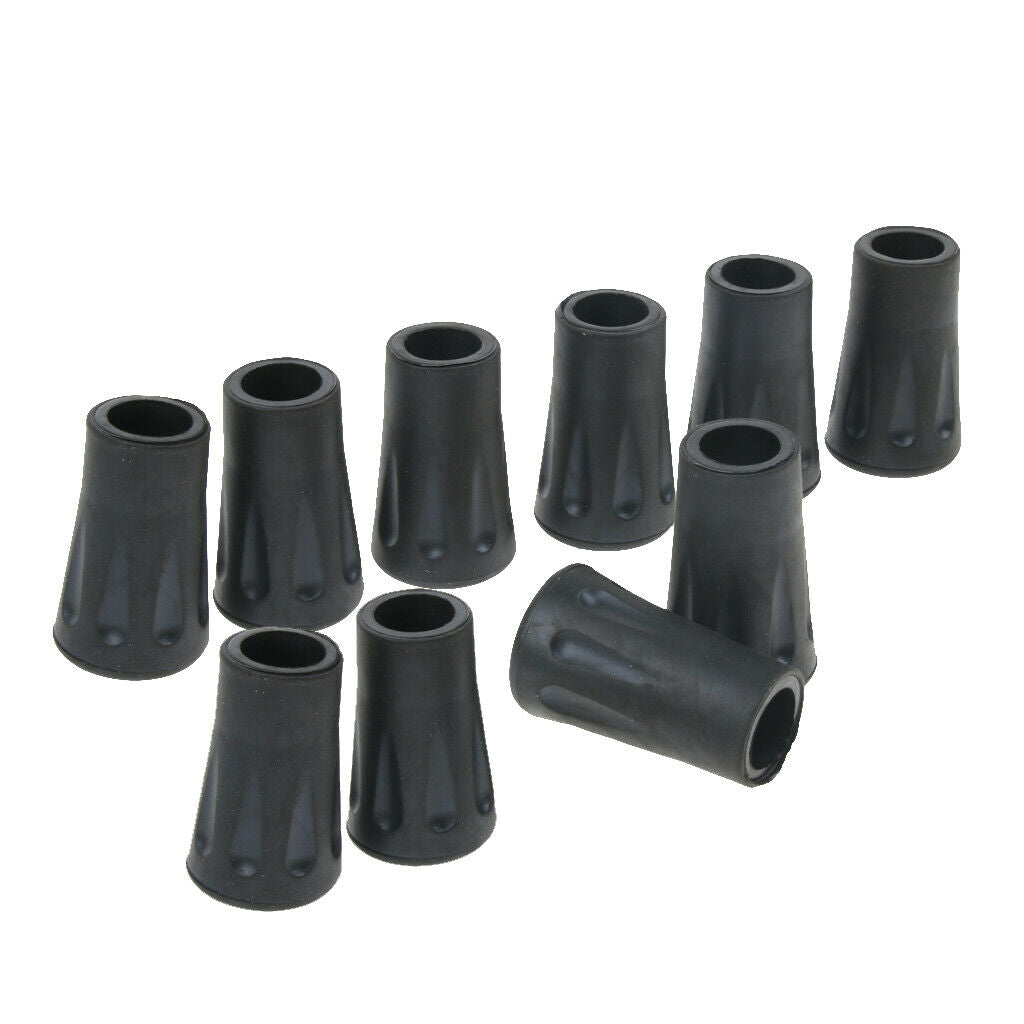 10pcs Stable Rubber Tip For Hiking Trekking Pole Cane Walking Stick Crutch