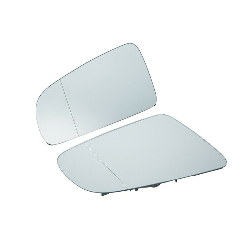 2Pcs Rear View Mirror Glas W/Backing White Right Left For Audi A3 A4 A6 S4 S5