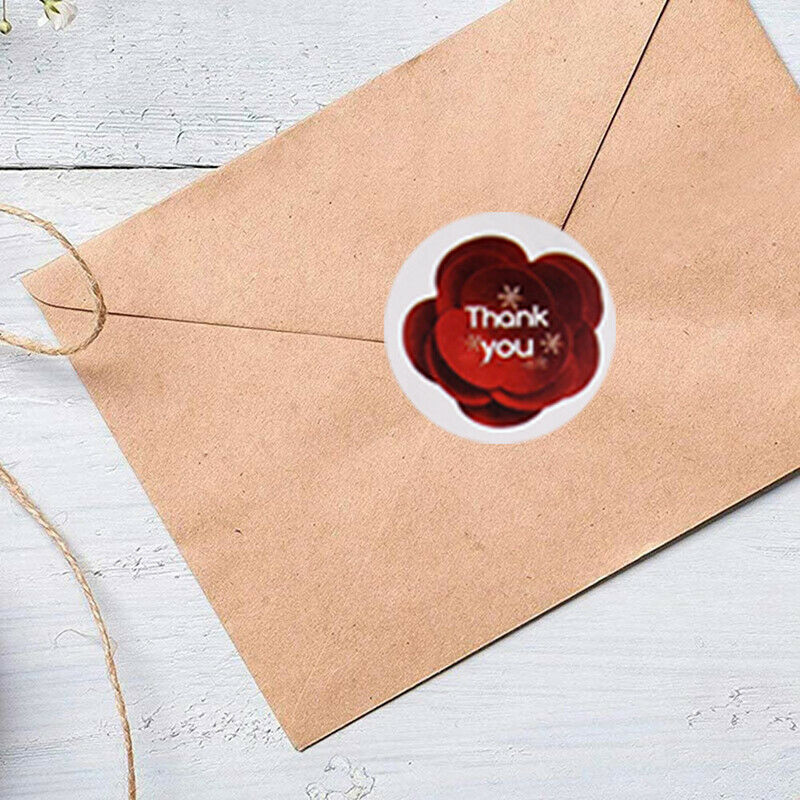 500pcs/roll heart Thank you stickers seal labels scrapbooking for gifts s.l8