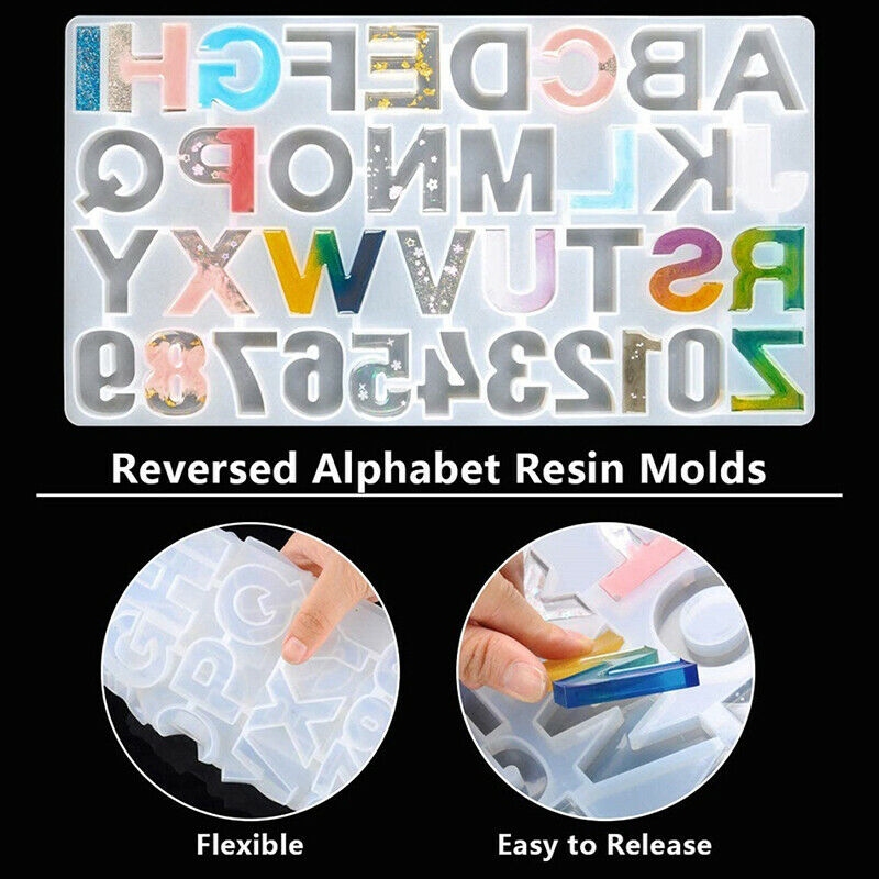 Big small letter pendant key pendant silicone mold set For Jewelry Craft MakBDA