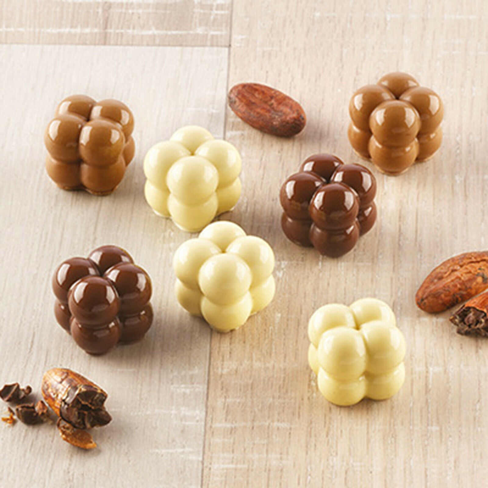 15-in-1 Cube Candle Mould Bubble Cube Design for Chocolate DIY Wax Plaster