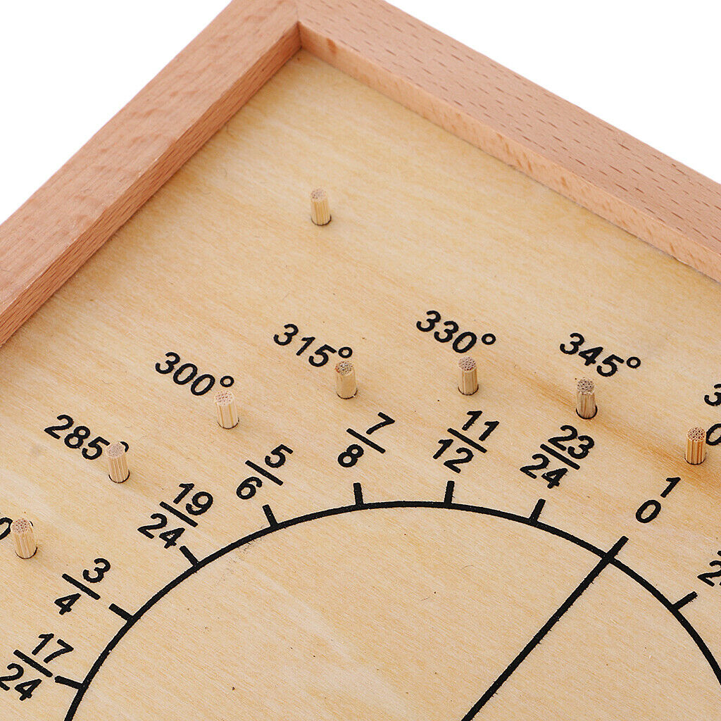 Montessori Math Faction Angle Board With Protractor Accessories Kids