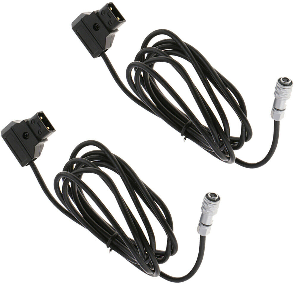 2 Pieces 1.5m/4.9ft Dtap D Tap Power Cable Charging Cord Straight Wire for BMPCC