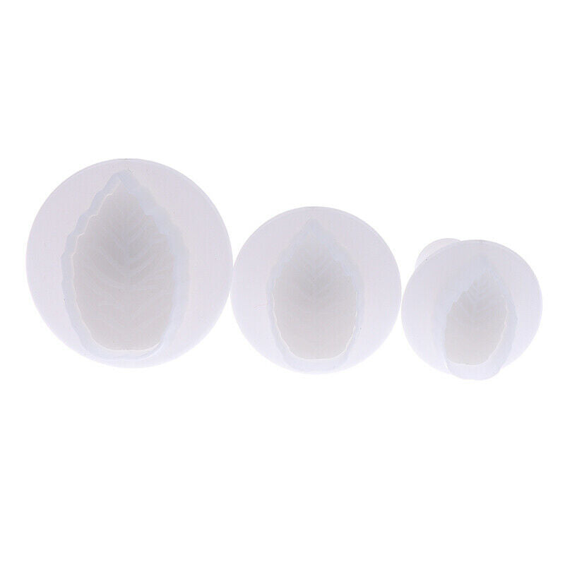 3Pcs/Set Rose Leaf Leaves Plunger Cutter Cake Fondant Decorating Sugarcra.l8