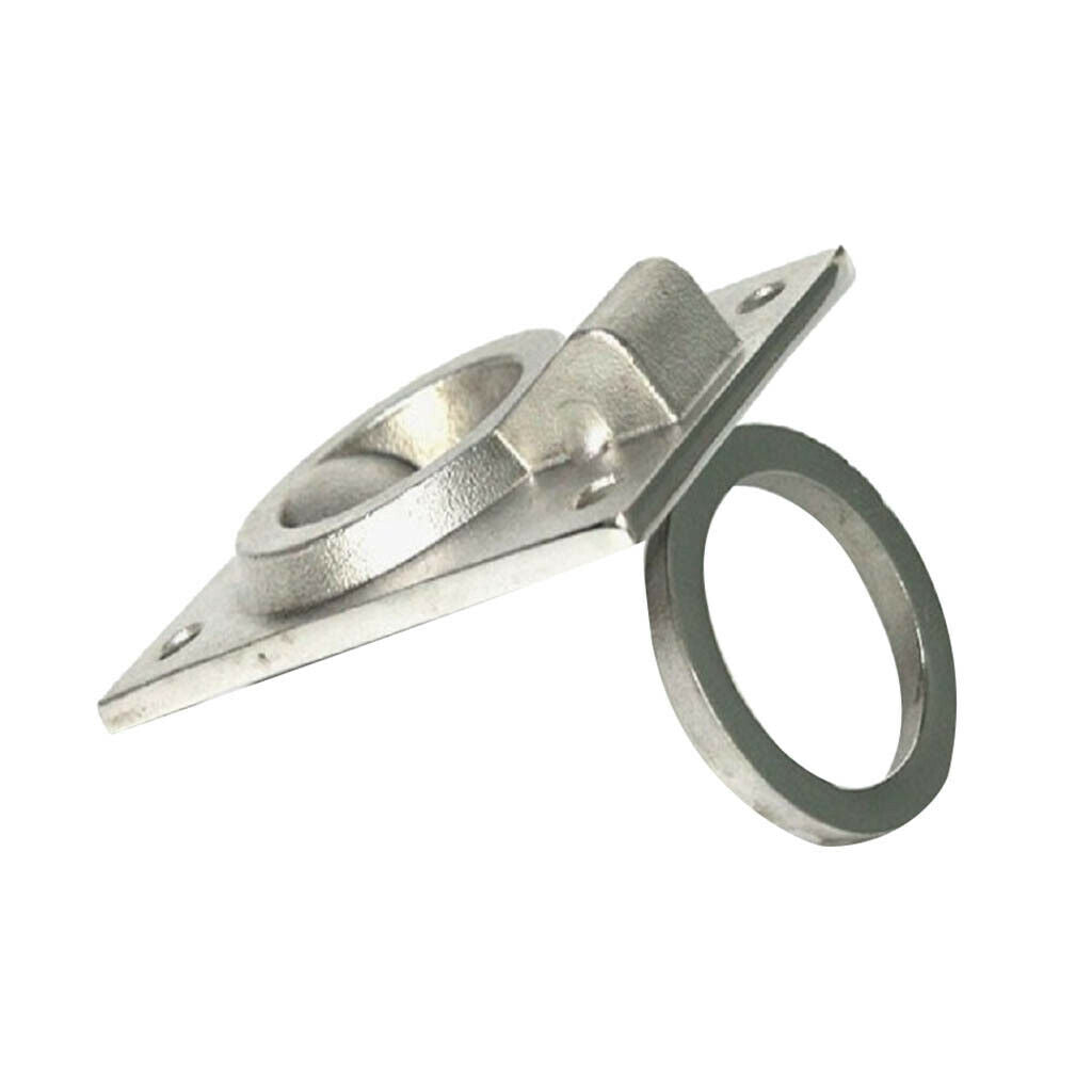 316 Marine Stainless Steel Flush Pull Handle Boat Hatch Lift Ring 63x44mm
