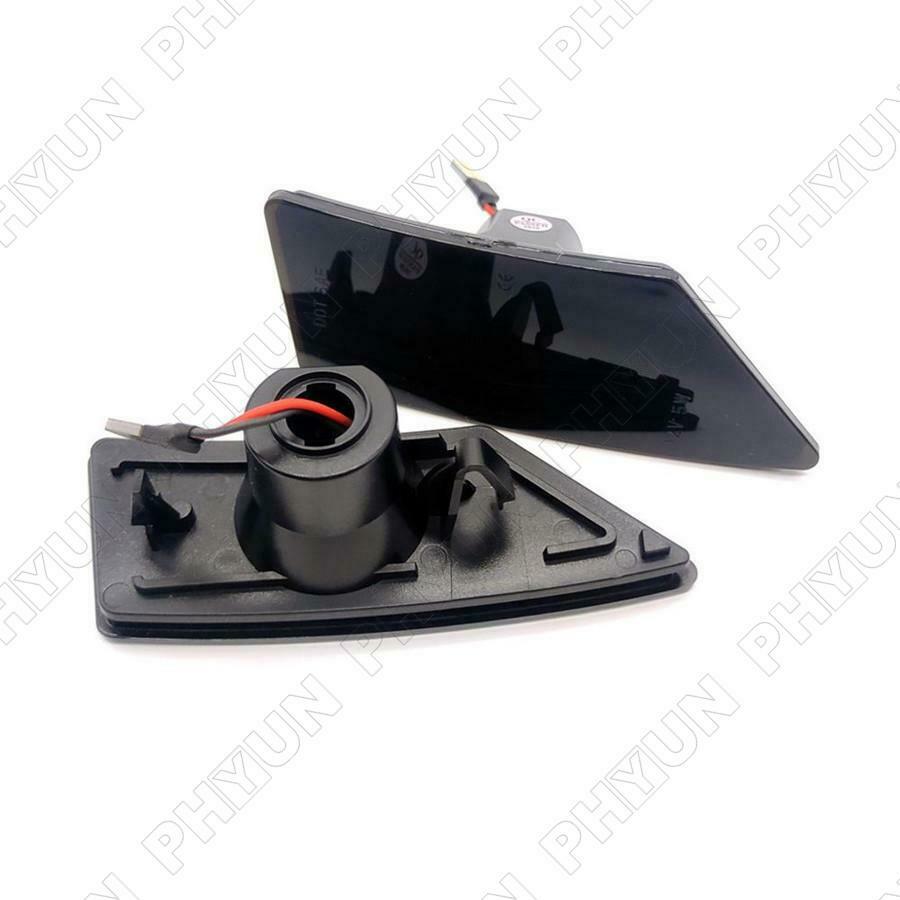 2PC Smoked Lens Amber Led Front Bumper Side Marker Light for 2019-up Ford Ranger