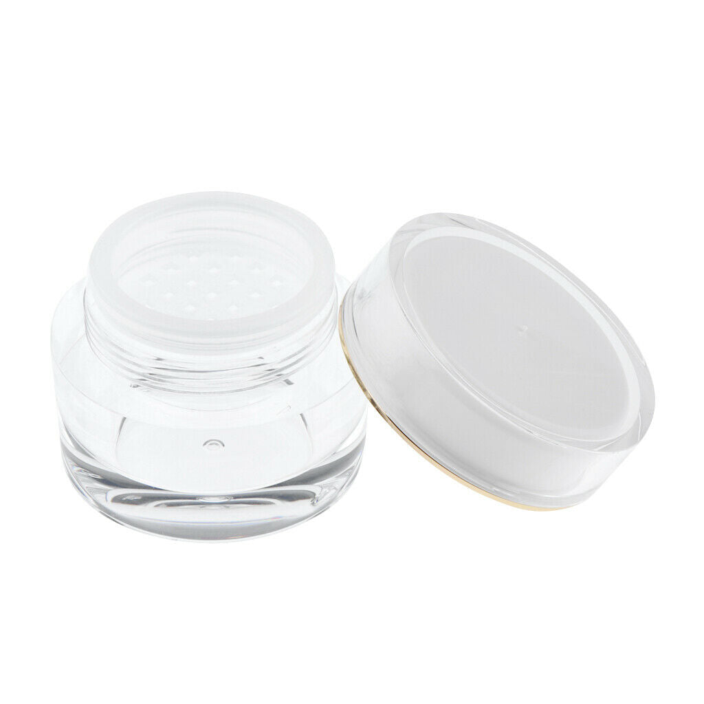 2pcs Travel Empty Makeup Loose Powder Container Pot Case with Sifter Case