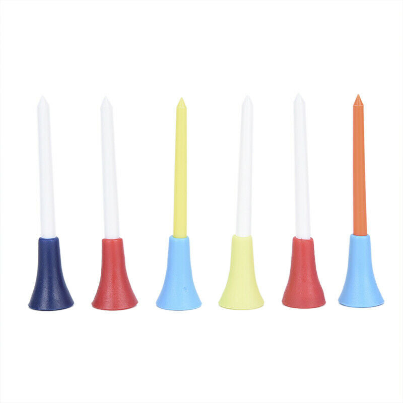 30PC Multi Color Plastic Golf Tees 83mm Durable Rubber Cushion Top Golf T.l8