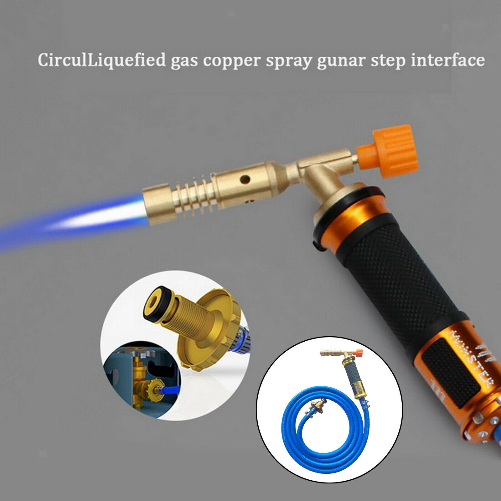 Liquefied Gas Welding Torch 2.5M Hose Brazing Heating Weld Soldering Gun