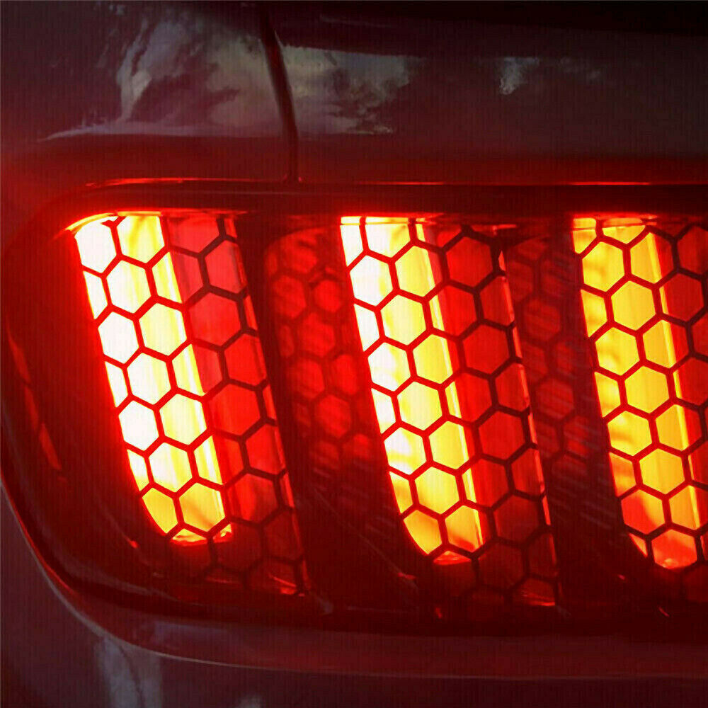 Car Rear Tail Light Honeycomb Stickers Exterior Accessory Taillight Lamp Cover