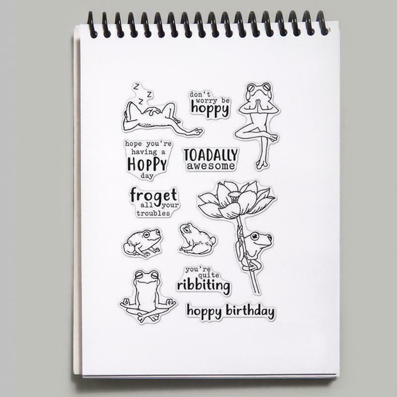 Frog Seal Stamp with Cutting Dies Stencil DIY Scrapbooking Embossing Photo Album