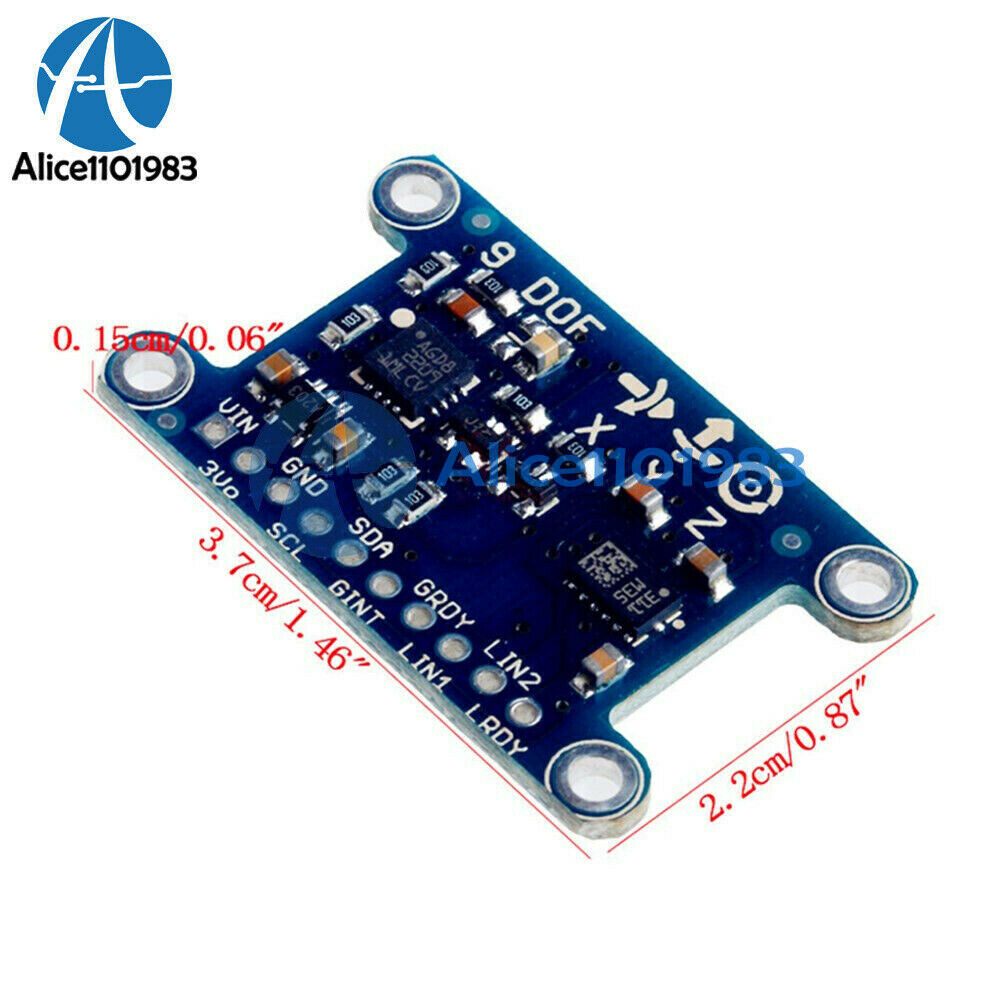 9-Axis IMU L3GD20 LSM303D Module 9DOF Compass Acceleration Gyroscope for Arduino