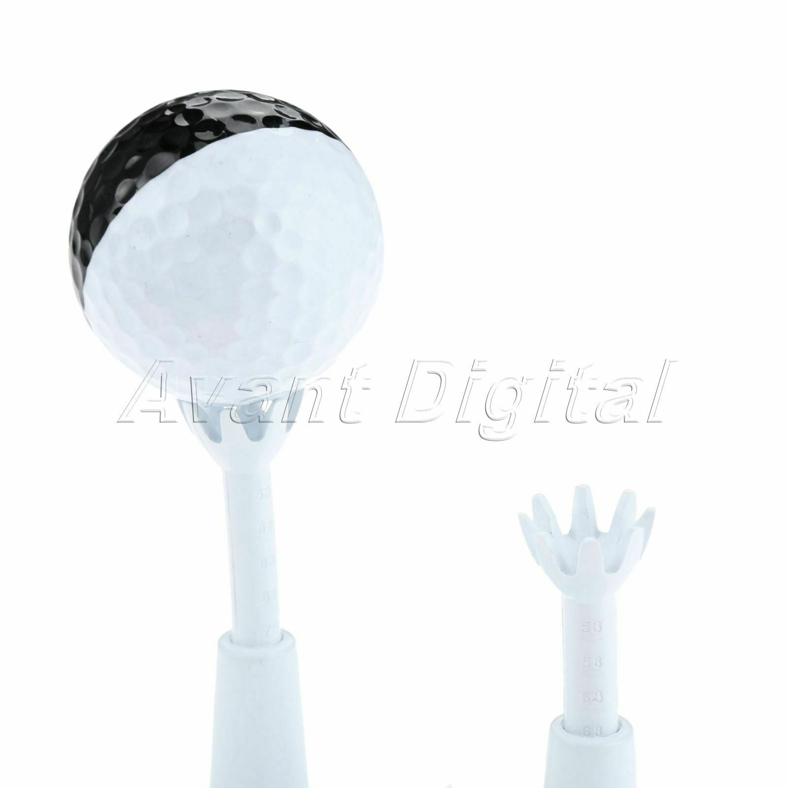 White Golf Adjustable Range Tees Cassette Golf Adjust Built-in Thread Screw 2Pcs
