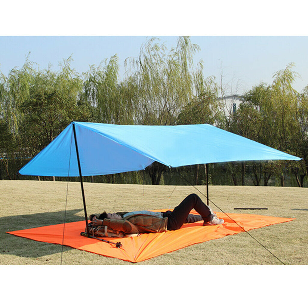 Portable Camping Awning Canopy Sun Shade Tent Tarp Rain Shelter L Orange