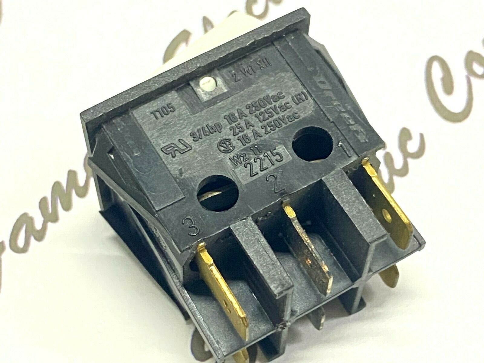1pcs - Dreefs T105 2Wi Xii 16A/250VAC ON-ON White  Rocker Switch