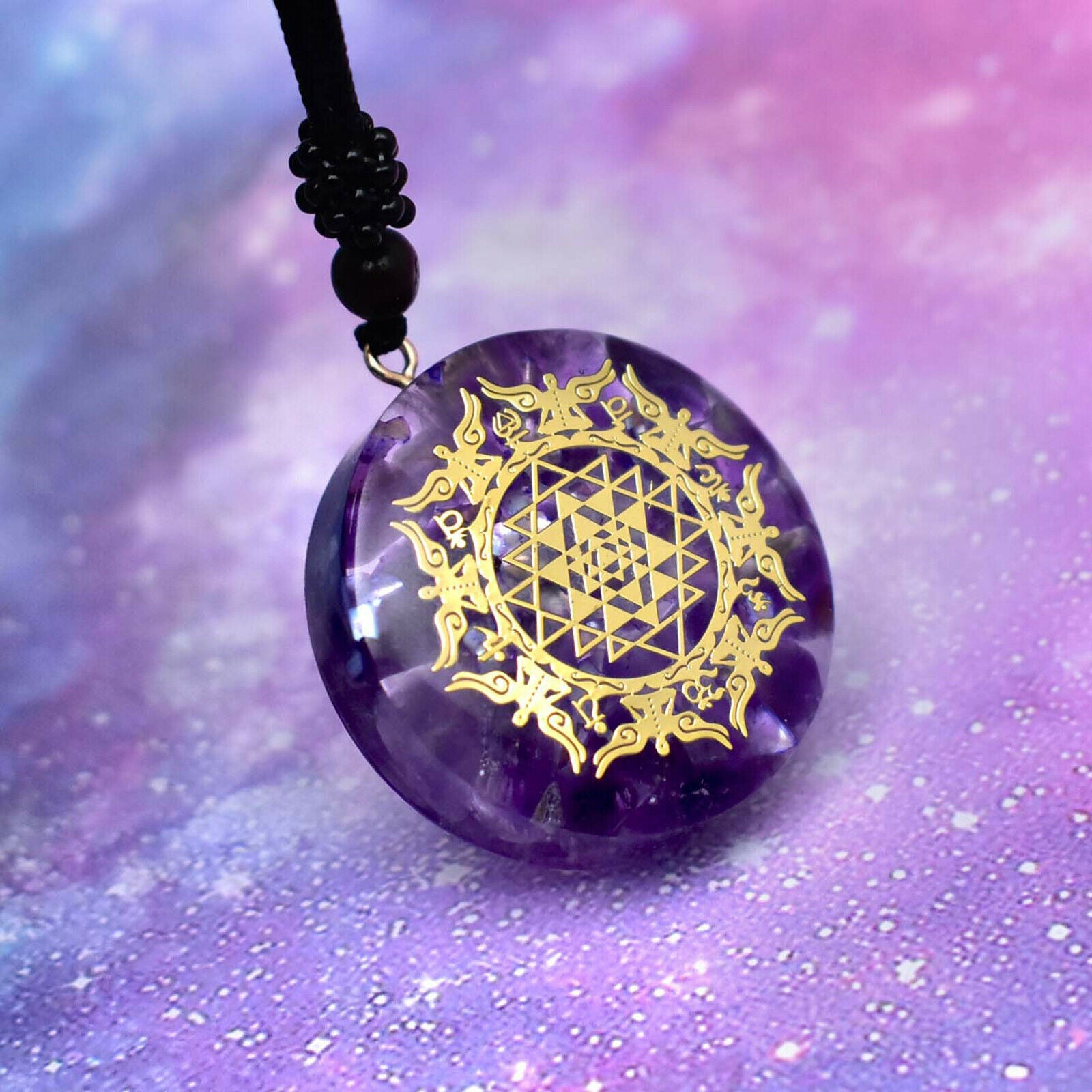 Natural Orgone Pendant Necklace Crystal Jewelry Emotional Meditation Tools