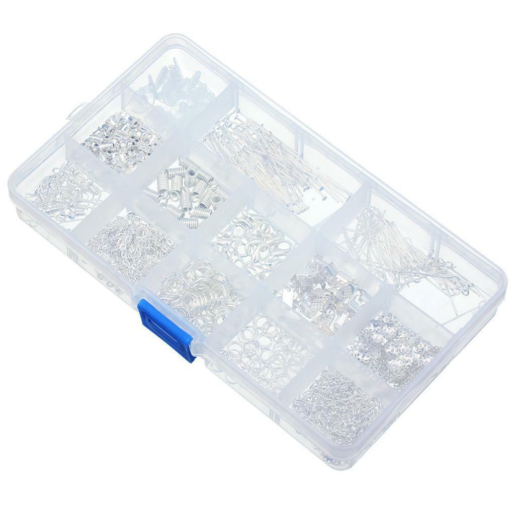Jewelry Findings 580pcs Jewelry Making Starter Kit Earring Craft DIY Sliver