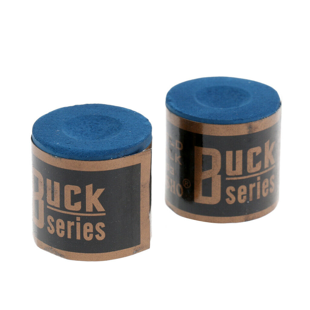 2pcs Snooker Billiard Pool Cue Stick Chalk Blue - Billiard Supplies