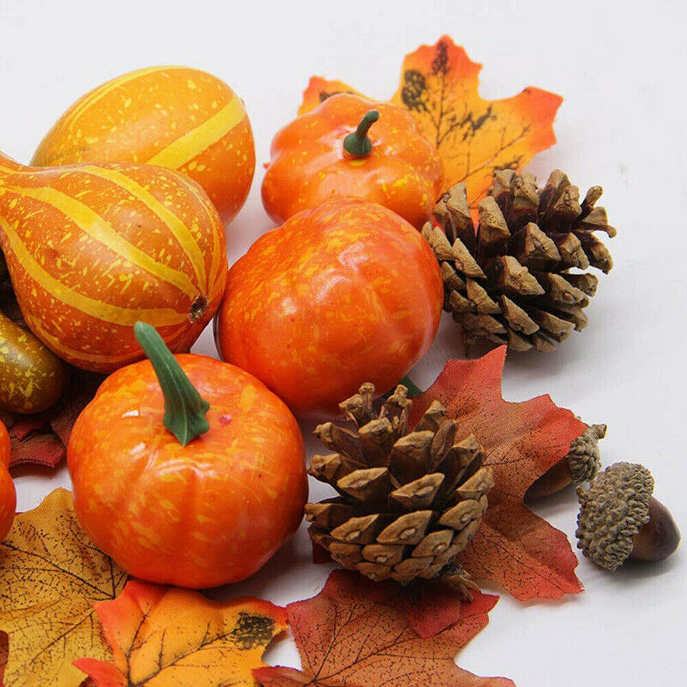 Artificial Pumpkin Harvest Autumn Fall Door Wall Wreath Banquet Halloween Decor