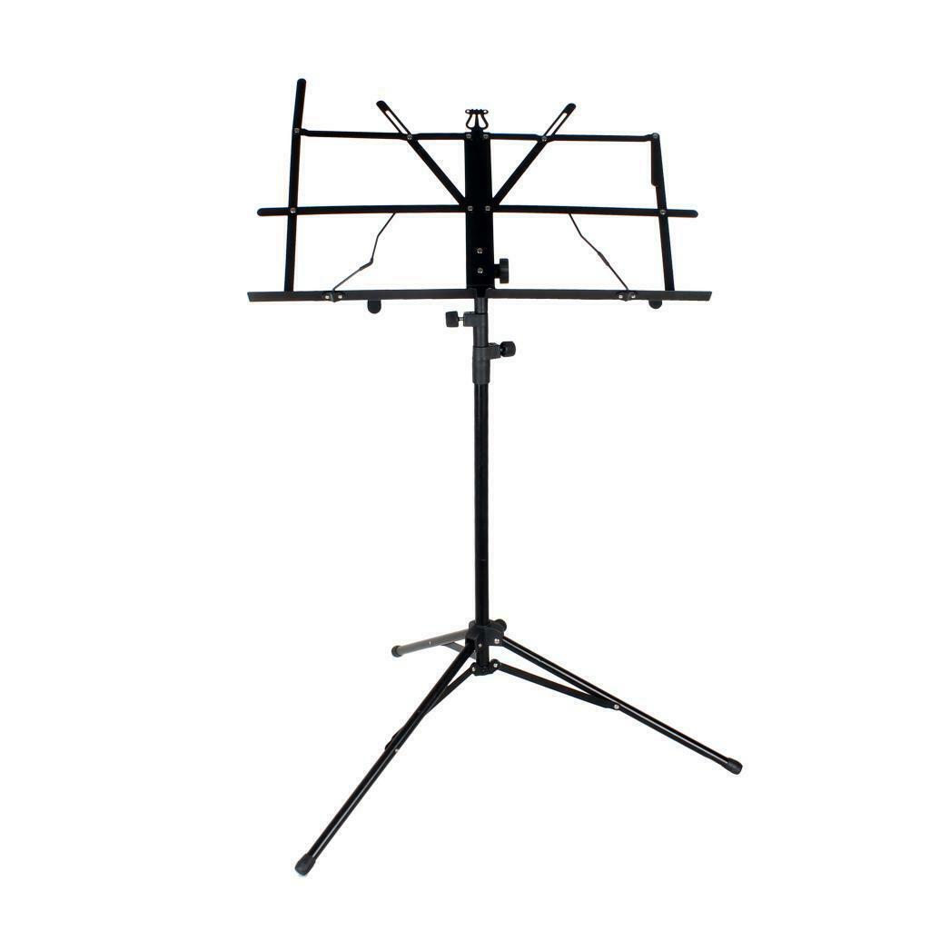 Portable Folding Sheet Music Stand with Carry Bag Black