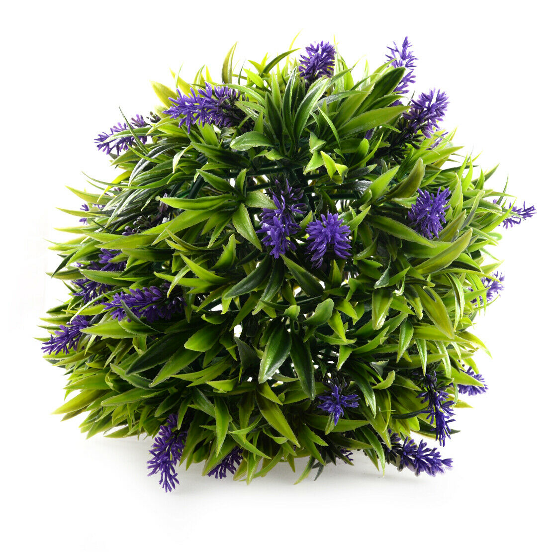 Purple Artificial Hanging Flower Plant Lavender Topiary Ball Decor Basket~