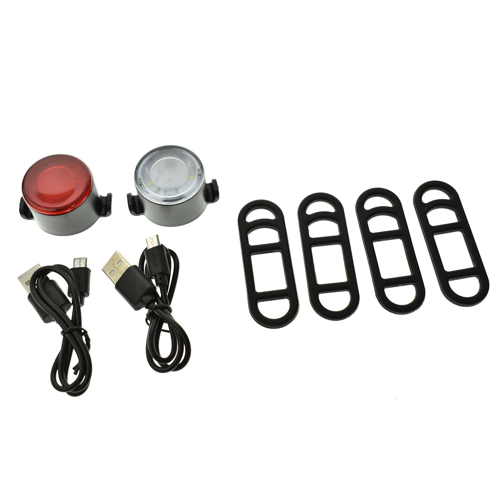 2X LED Bicycle Cycling Tail Light USB Rechargeable Bike Rear Warning Light US